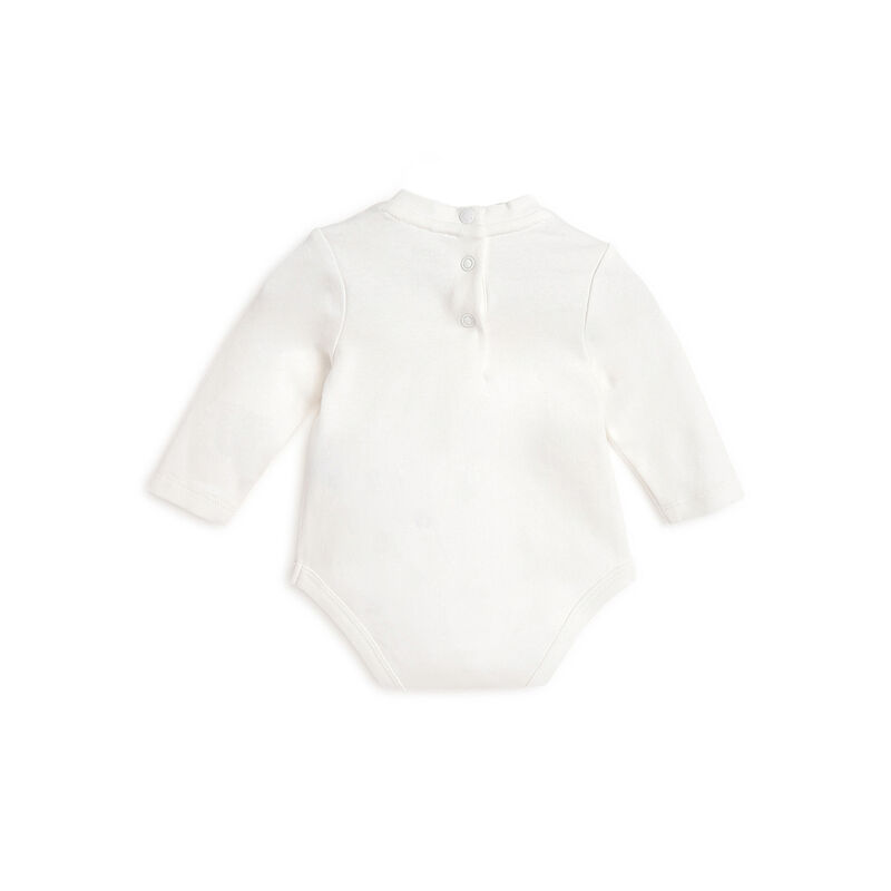 Girls Light Pink Applique Bodysuit with Long Dungaree image number 3